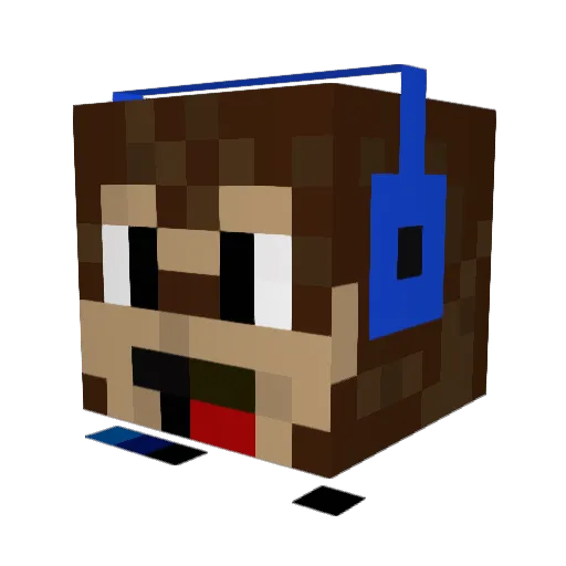 NTHAN2424 Minecraft avatar head, 3D render