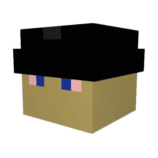 NTL00730 Minecraft avatar head, 3D render
