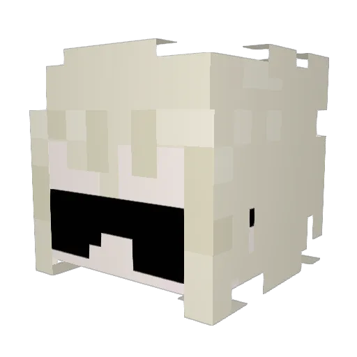 NTLC Minecraft avatar head, 3D render