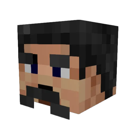NTRBao Minecraft avatar head, 3D render