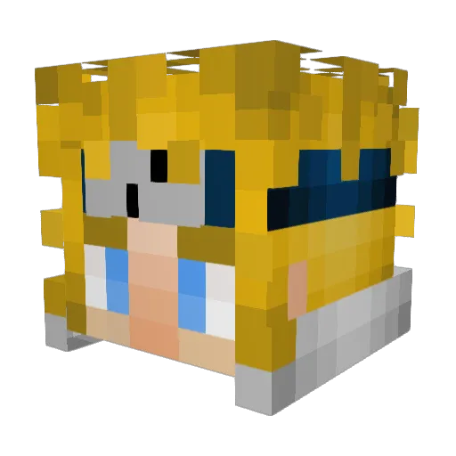 NTSbandit Minecraft avatar head, 3D render