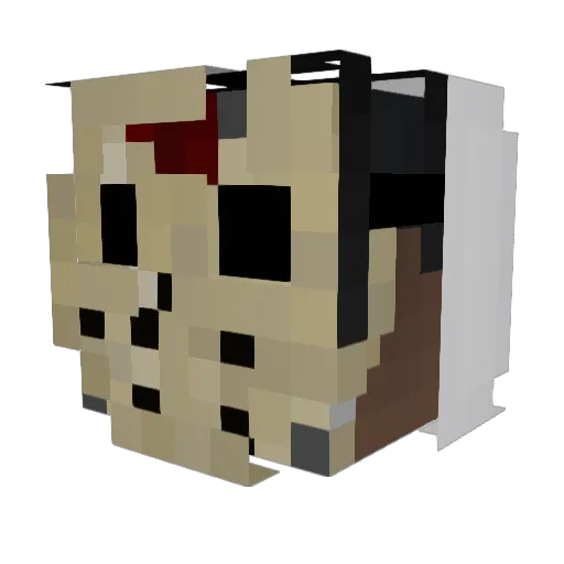 NTV77 Minecraft avatar head, 3D render