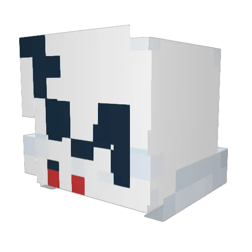 NT_NATSU1 Minecraft avatar head, 3D render