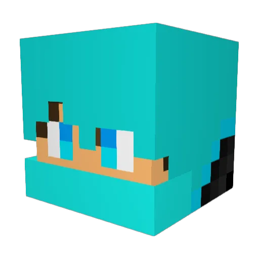 NUB31 Minecraft avatar head, 3D render