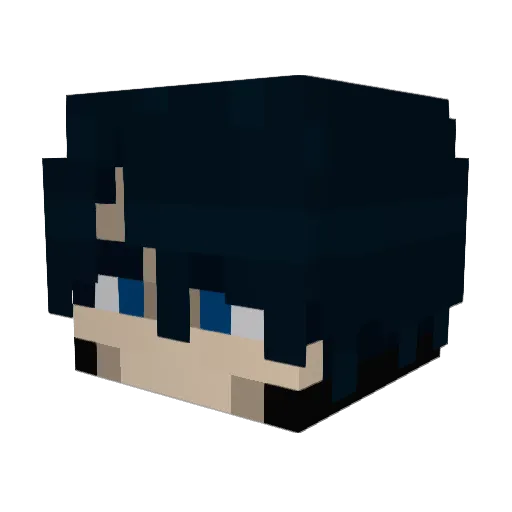 NUCKOTIN Minecraft avatar head, 3D render