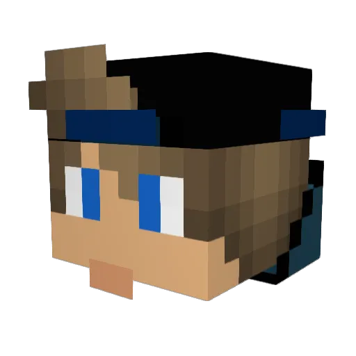 NUCL34R_SOLD13R Minecraft avatar head, 3D render