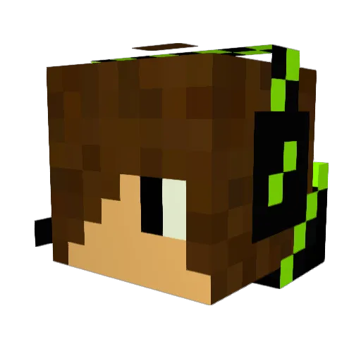 NUFCSam161 Minecraft avatar head, 3D render