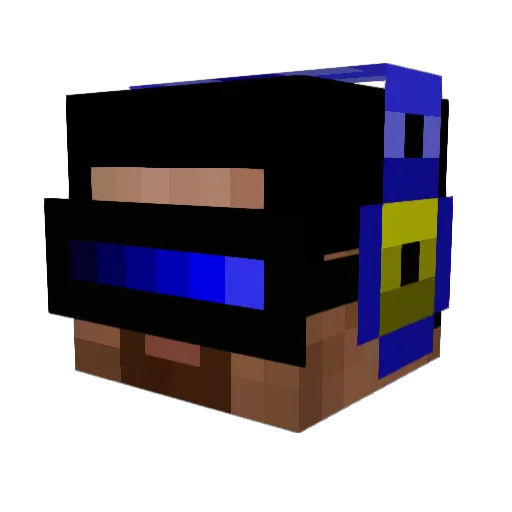 NUGGETSkid Minecraft avatar head, 3D render