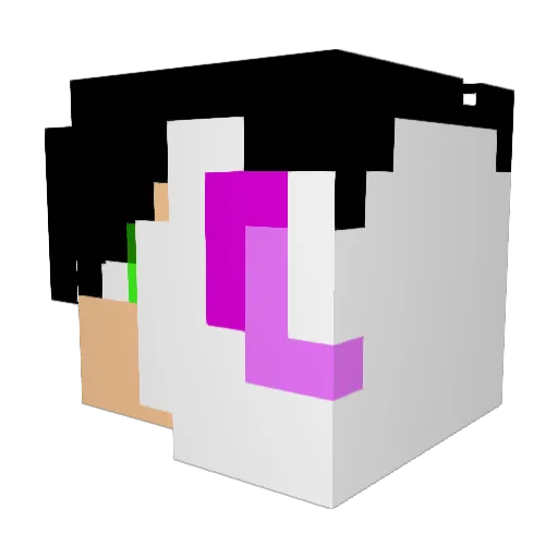 NUK13Z Minecraft avatar head, 3D render