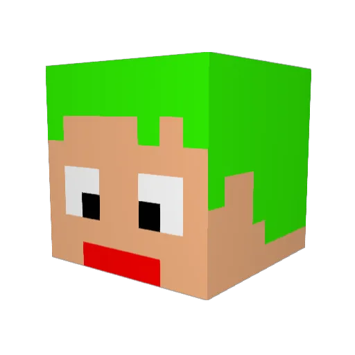NUKAYUNG Minecraft avatar head, 3D render