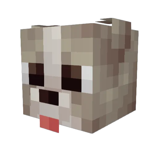 NUKA_13 Minecraft avatar head, 3D render