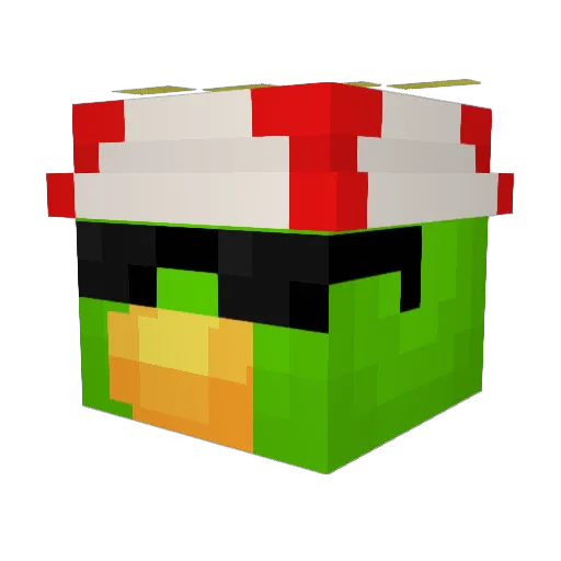 NUM0 Minecraft avatar head, 3D render