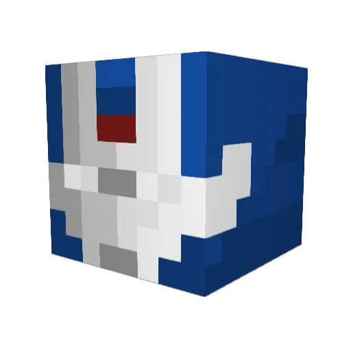 NUMBERS_78 Minecraft avatar head, 3D render