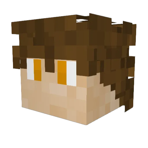 NUTTOOO Minecraft avatar head, 3D render