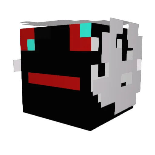 NUUBAZ Minecraft avatar head, 3D render