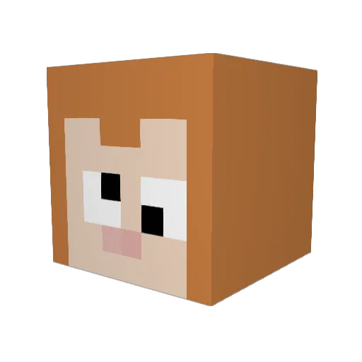 NUUCHOO Minecraft avatar head, 3D render