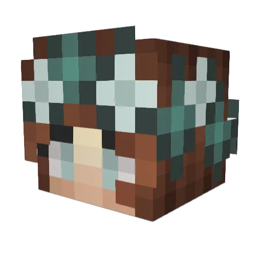 NUUSKAUKKO Minecraft avatar head, 3D render