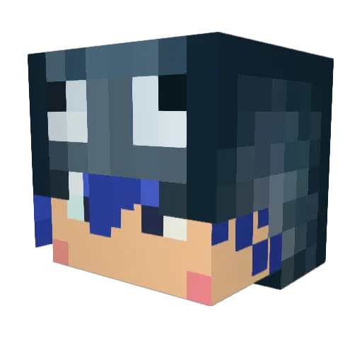 NU_Matsuo Minecraft avatar head, 3D render