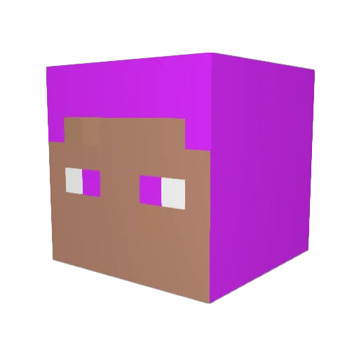 NV2012 Minecraft avatar head, 3D render