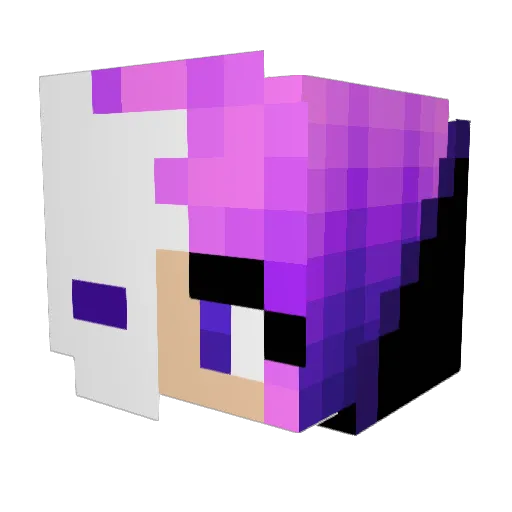NVCPlays Minecraft avatar head, 3D render