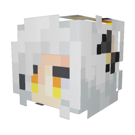 NVDA89 Minecraft avatar head, 3D render