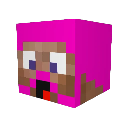 NVF03 Minecraft avatar head, 3D render