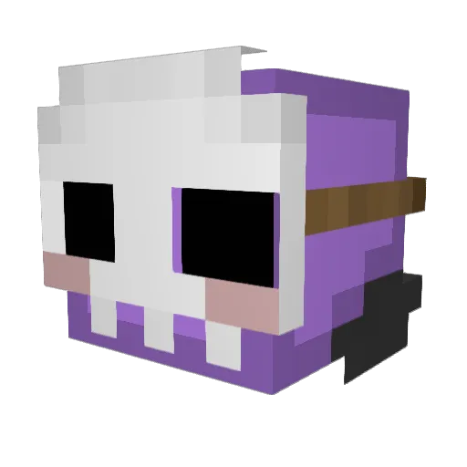 NVF_13 Minecraft avatar head, 3D render