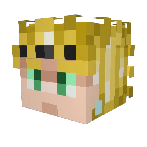 NVRF2011 Minecraft avatar head, 3D render