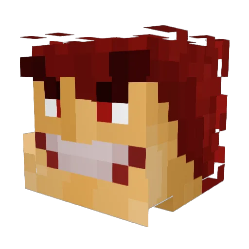 NVX99 Minecraft avatar head, 3D render