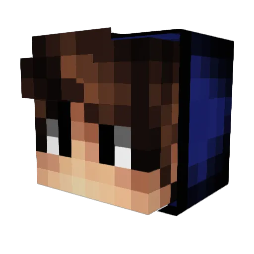 NVYT Minecraft avatar head, 3D render
