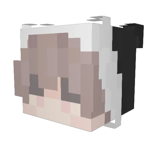 NV_winter Minecraft avatar head, 3D render