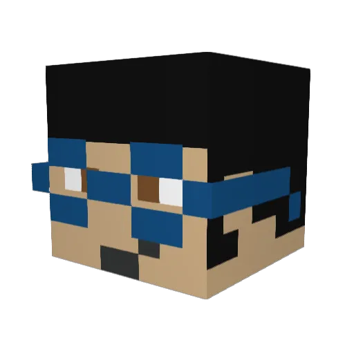 NValverde Minecraft avatar head, 3D render