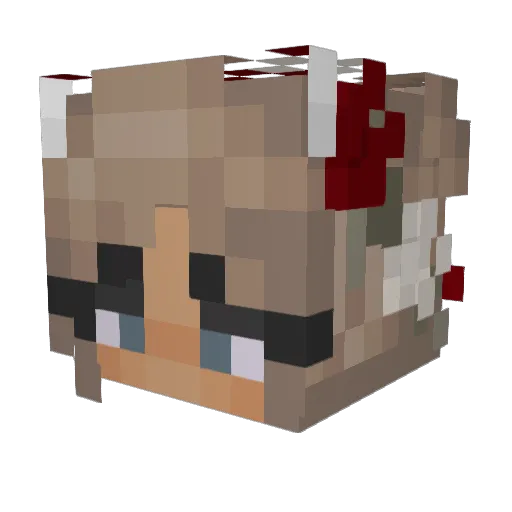 NVanda09 Minecraft avatar head, 3D render