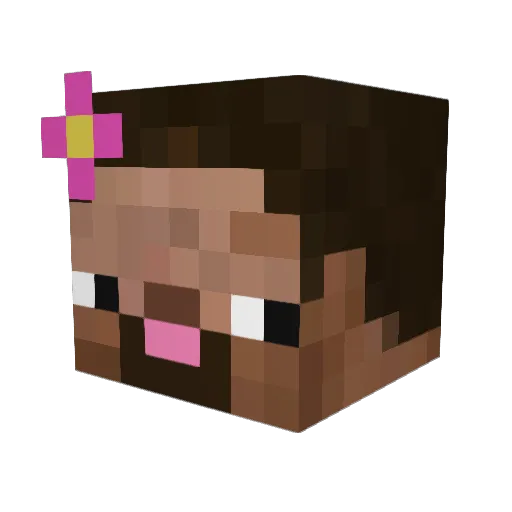 NWColdFire Minecraft avatar head, 3D render