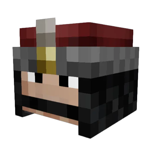 NWGhoOst Minecraft avatar head, 3D render