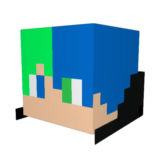 NWIEX Minecraft avatar head, 3D render