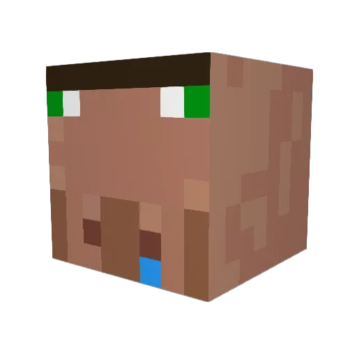 NWM_1129 Minecraft avatar head, 3D render