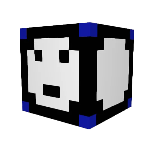 NWM_KTO Minecraft avatar head, 3D render