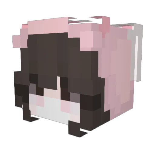NXDOI_1 Minecraft avatar head, 3D render
