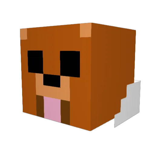NXS_10 Minecraft avatar head, 3D render