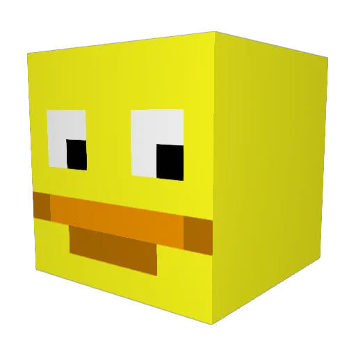 NXT128 Minecraft avatar head, 3D render
