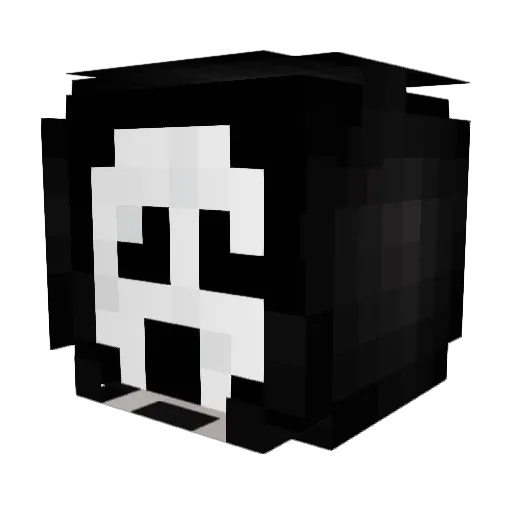 NX_I Minecraft avatar head, 3D render