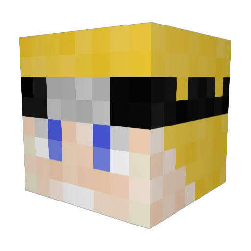 NY007 Minecraft avatar head, 3D render