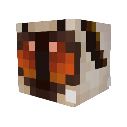 NYANsummit Minecraft avatar head, 3D render