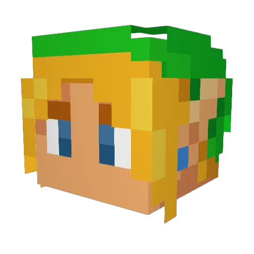 NYDAL_ Minecraft avatar head, 3D render