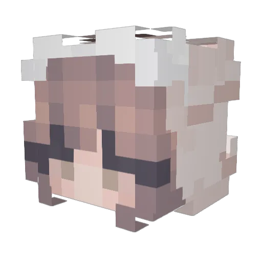 NYFatCap Minecraft avatar head, 3D render
