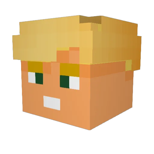 NYNissim Minecraft avatar head, 3D render