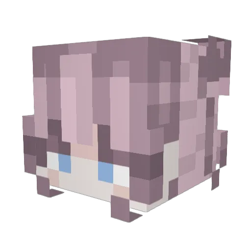 NZN_0923 Minecraft avatar head, 3D render
