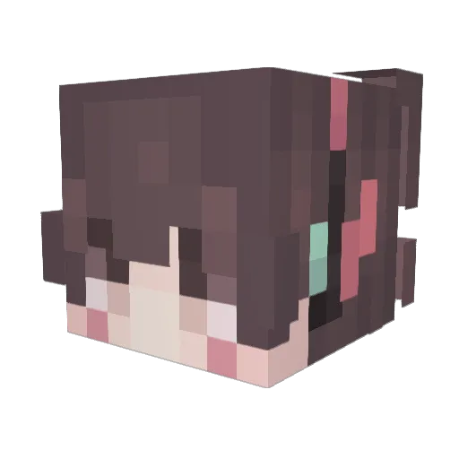 N_0U Minecraft avatar head, 3D render