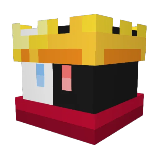 N_BL Minecraft avatar head, 3D render